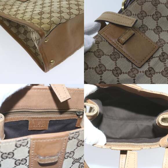 GUCCI GG Canvas Shoulder Bag Beige - Picture 11 of 12